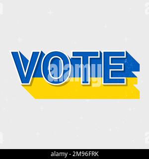 Ukrainische Wahlen Text Vektordemokratie Stock Vektor