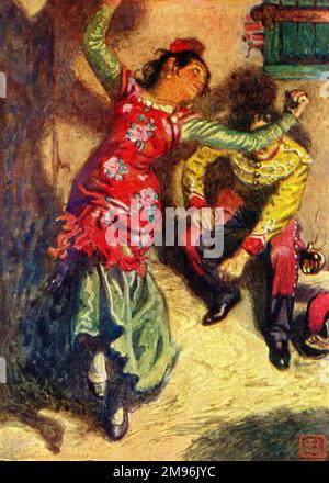 Szene aus der Oper, Carmen, von George Bizet Stockfoto