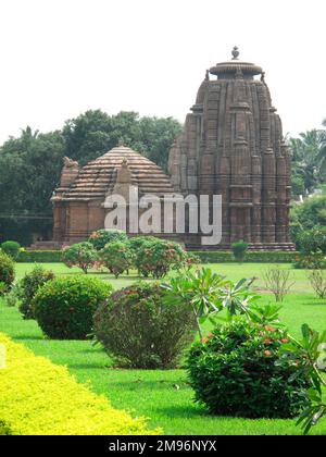 Indien, Orissa, Bhubaneswar: Rajarani Hindu-Tempel. Stockfoto
