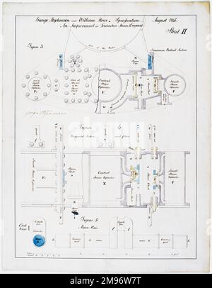 Eine Verbesserung bei Lokomotivdampfmotoren? II, G Stephenson & W Howe, 1846 Stockfoto