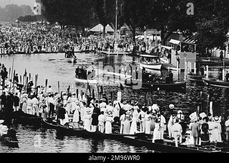 Königlicher Besuch der Royal Regatta, Henley-on-Thames 1912 Stockfoto