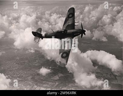 Hawker Hurricane IIC, PZ865/G-AMAU, The Last of the Many!, die letzte Produktion Hurricane. Stockfoto