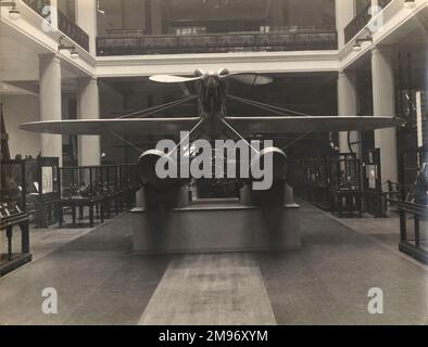 Supermarine S6B, S1595, ausgestellt im Science Museum im Oktober 1931. Stockfoto