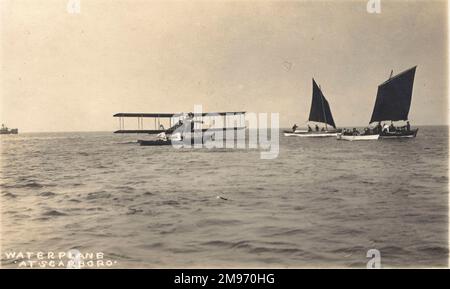 Sopwith Circuit Wasserflugzeug in Scarborough. 12. August 1913. Stockfoto