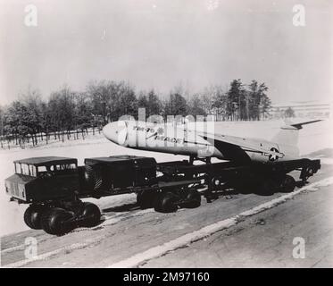 Martin TM-76 Mace-Boden-zu-Boden-Raketen auf der Trägerplattform „Terracruiser“. Stockfoto