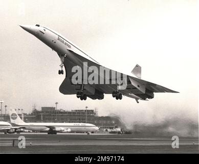 Concorde, in British Airways Farben starten. Stockfoto