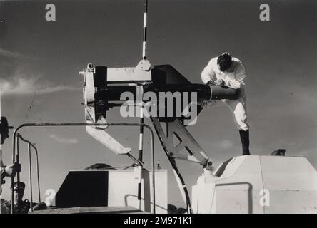 Malkara-Panzerabwehrrakete mit Drahtführung. November 1972. Stockfoto