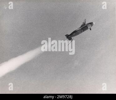 Northrop RP-76-Zieldrohne im Flug. Stockfoto