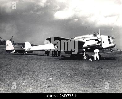 Handley Page HP53 Hereford, L7271, Prototyp wird für einen Testflug vorbereitet. Stockfoto