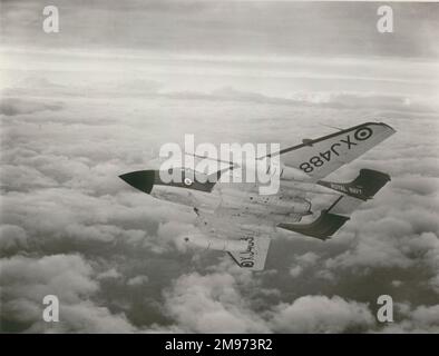 De Havilland Sea Vixen FAW1, XJ488, wurde in Versuchen mit dem Betanken von Buddy-Flügen verwendet. Stockfoto