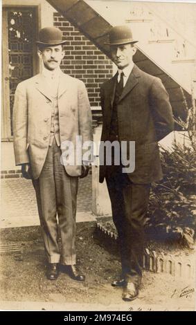 Orville und Wilbur Wright. Stockfoto