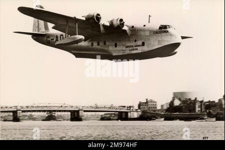 Short S23 Empire Flying Boat, G-ADHM, Kaledonien. Stockfoto