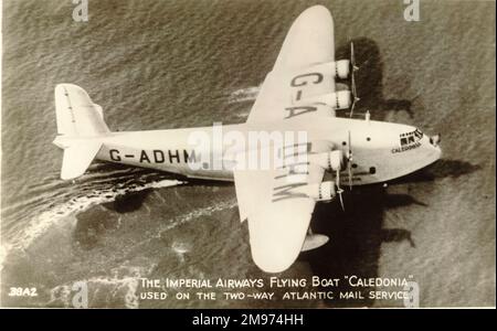 Short S23 Empire Flying Boat, G-ADHM, Kaledonien. Stockfoto