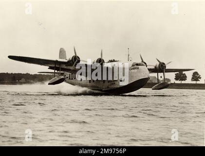 Kurzes S23 Empire Flying Boat, G-ADUV, Cambria. Stockfoto