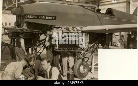 Der dritte de Havilland DH88 Comet, G-ACSS, Grosvenor House. Stockfoto