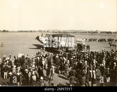 De Havilland DH66 Hercules, G-EBMX, Stadt Delhi. Stockfoto