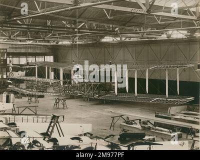 Grahame-White E.4 der Ganymede während des Baus. Stockfoto