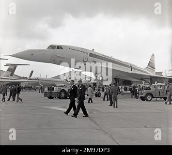 Aerospatiale - BAC Concorde F-WTSS französischer Prototyp auf der Paris Air Show, Le Bourget im Mai 1971 Stockfoto