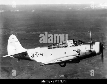 Douglas TBD-1 Devastator - ein Vorkriegs-Torpedo-Bomber, der während der Schlacht von Midway praktisch ausgelöscht wurde. Stockfoto