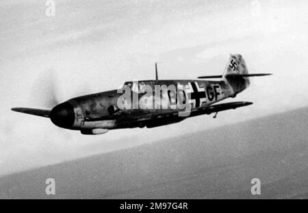 Messerschmitt Bf 109G – Diese Version stellt die letzte der großen Entwicklungen dieses Kämpfers dar. Stockfoto