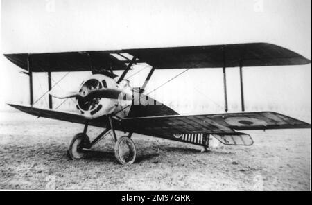 Sopwith 1F Camel Einsitzer erstmals im März 1917 geflogen. Dieser gehörte dem 139. Geschwader, Royal Flying Corps. Stockfoto