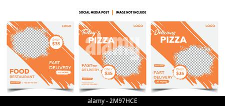 Essensmenü Social Media Post-Design Stock Vektor