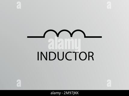 Induktionssymbol, Vektorsymbol-Design. Engineeriang-Symbole. Stock Vektor