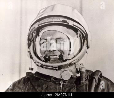 Russischer Kosmonaut Major Juri Aleksejewitsch Gagarin (1934-1968). Stockfoto