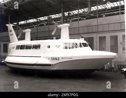 Westland SRN2 Luftkissenfahrzeug, G-12-5, vor dem ersten Motorlauf, 29. November 1961. Stockfoto