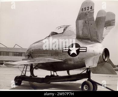 Der zweite McDonnell XF-85 Goblin, 46-524, auf seinem Bodenabfertigungswagen. Stockfoto