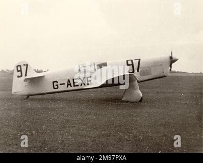 Percival E2 Mew Gull, G-AEXF. Stockfoto