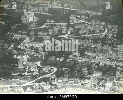 Luftaufnahme von Ventnor, Isle of Wight. Stockfoto