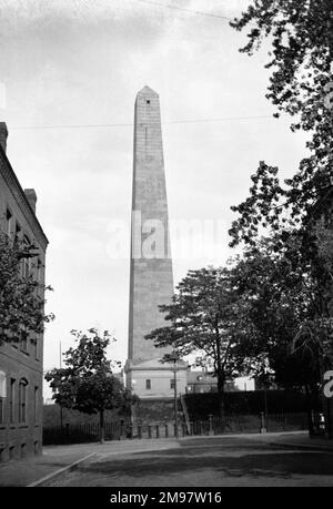 Erbaut zu Ehren der Schlacht von Bunker Hill, dem ersten großen Konflikt zwischen britischen und Patrioten im Amerikanischen Revolutionskrieg. Erbaut zwischen 1827-1843 67 Meter hoch aus Granit aus dem nahe gelegenen Quincy. 294 Schritte nach oben. Bunker Hill gehört heute zum Boston Historic National Park. Stockfoto