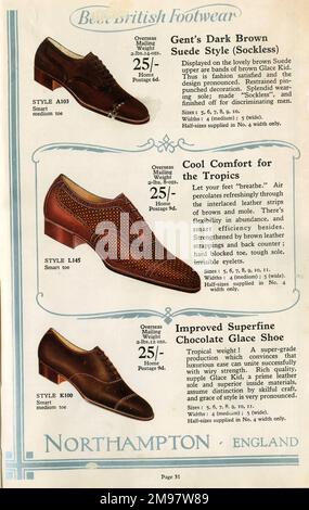 W Barratt & Co Ltd. Schuhkatalog, Schuhe. Stockfoto