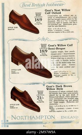 W Barratt & Co Ltd. Schuhkatalog, Schuhe. Stockfoto