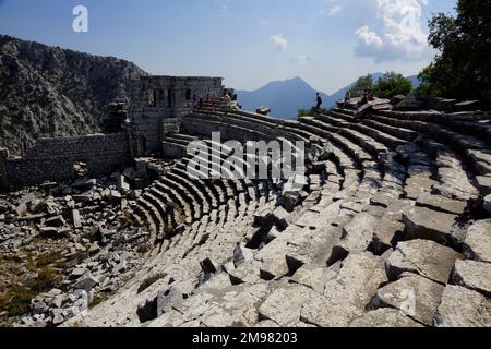 Türkei, Nordwesten von Antalya, Termessos: Theater Stockfoto