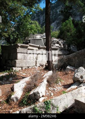 Türkei, Nordwesten von Antalya, Termessos: Nordöstliche Nekropole Stockfoto