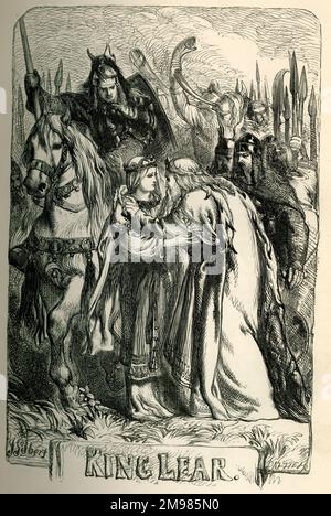 König Lear - Titelseite - Lear und Cordelia. Stockfoto