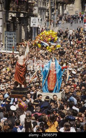 Vasa vasa kuss Festival Ostern Pasqua Modica Sizilien Ragusa Provinz Italien Stockfoto