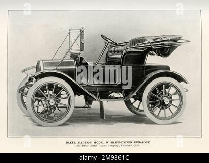 Baker Electric Model W Shaft-Driven Runabout, The Baker Motor Vehicle Company, Cleveland, Ohio, USA. Stockfoto