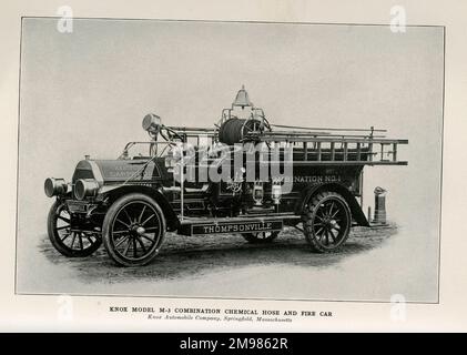 KNOX Model M-3 Combination Chemical hose and Fire Car (Feuerwehrauto), Knox Automobile Company, Springfield, Massachusetts, USA. Stockfoto