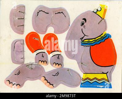 Zirkus-Cut-Out-Favoriten - Elefant. Stockfoto