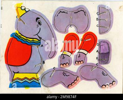 Zirkus-Cut-Out-Favoriten - Elefant. Stockfoto