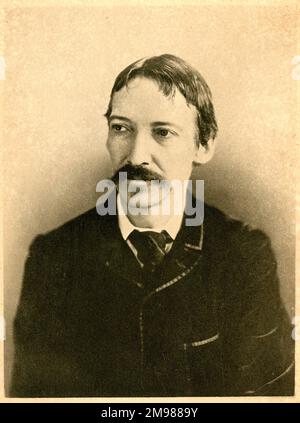 Robert Louis Stevenson (1850-1894), schottischer Schriftsteller und Reisender. Stockfoto