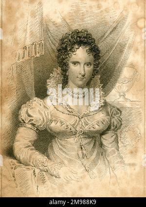 Adelaide von Sachsen-Meiningen (1792-1849), Herzogin von Clarence, Ehefrau von Prinz William, Herzog von Clarence. Als ihr Mann König William IV. Wurde, wurde sie Königin Adelaide (regierte 1830-1849). Stockfoto