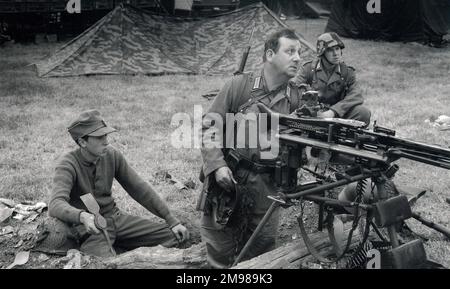 WW2 militärische Nachstellung in Hampshire, England. Stockfoto