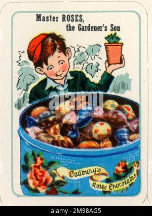 Cadbury's Cocoa Cubs Happy Families - Master Roses, der Sohn des Gärtners. Stockfoto