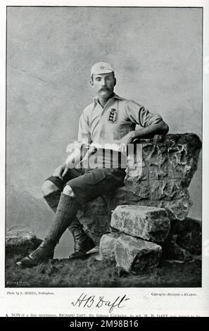 Harry Butler Daft (1866-1945), englischer Fußballer mit den Corinthians, Notts County, Nottingham Forest, Newark und England, auch ein erstklassiger Cricketspieler mit Nottinghamshire. Stockfoto