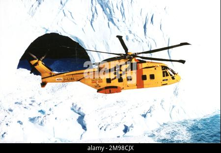 Eh Industries (später AgustaWestland) EH101 PP9, I-LIOI, die Vorserienversion der zivilen Frachtvariante. Stockfoto