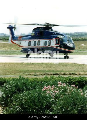 Eh Industries (später AgustaWestland) EH101 PP8 Heliliner, G-OIOI, die Vorserienversion der Zivilpassagiervariante. Stockfoto